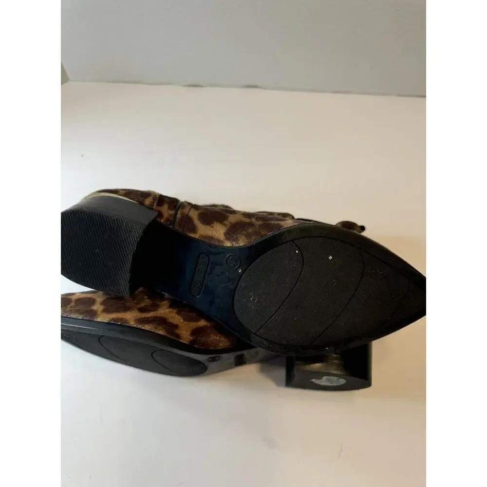 New Nine West womens natural Multi Cabrie Cheetah Animal print bootie‎ Sz 8M